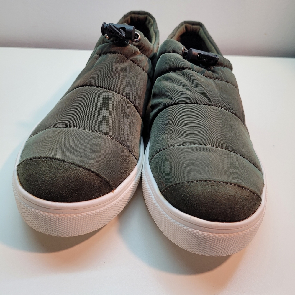 ALLOT Women Olive Green Quilted Umbrella Slip On Outdoor Shoes -Women's 6.5 - Picture 8 of 15